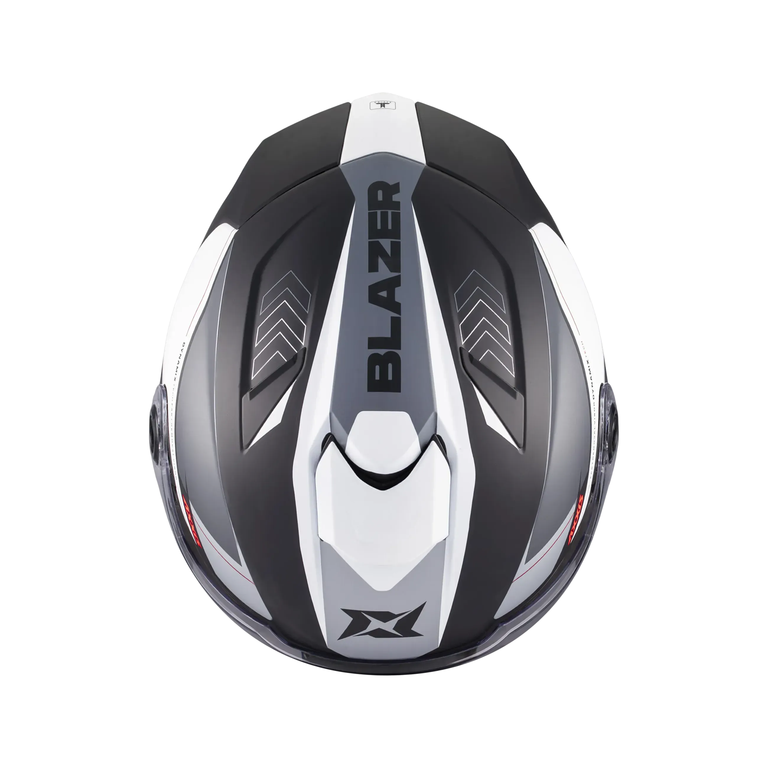 Axxis Helmets Bazer SV - Traffic B0 Matt Black and White Open Face Helmet