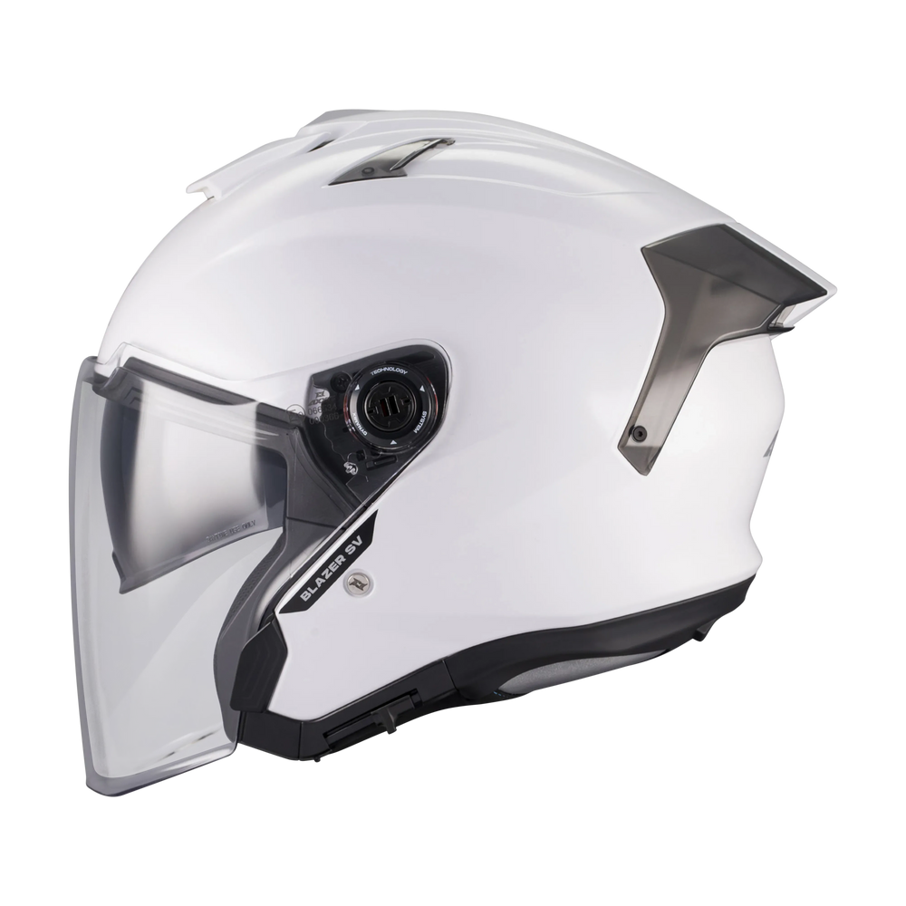Axxis Helmets Blazer SV - Solid A0 Gloss White Open Face Helmet