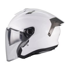 Axxis Helmets Bazer SV - Solid A0 Gloss White Open Face Helmet