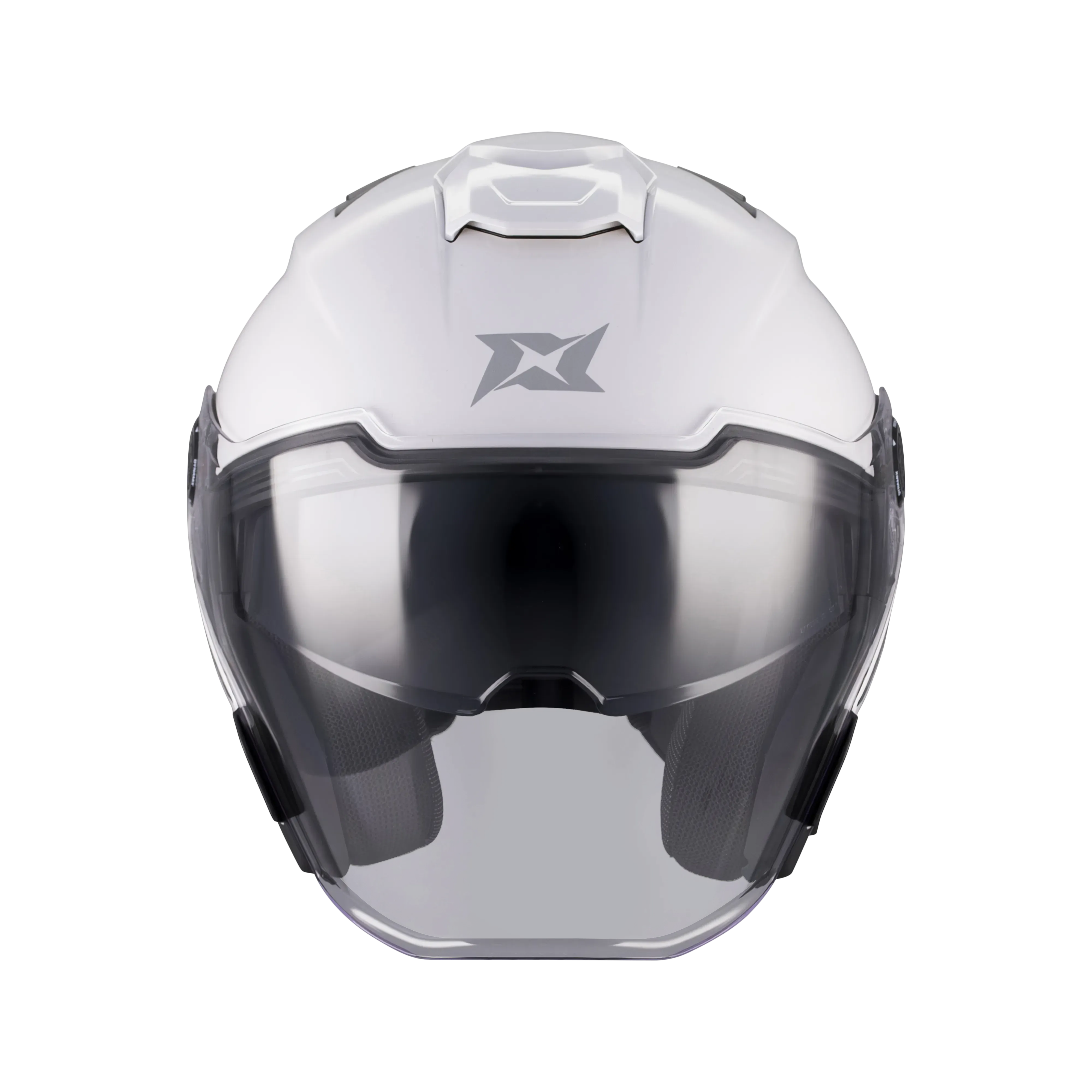 Axxis Helmets Bazer SV - Solid A0 Gloss White Open Face Helmet