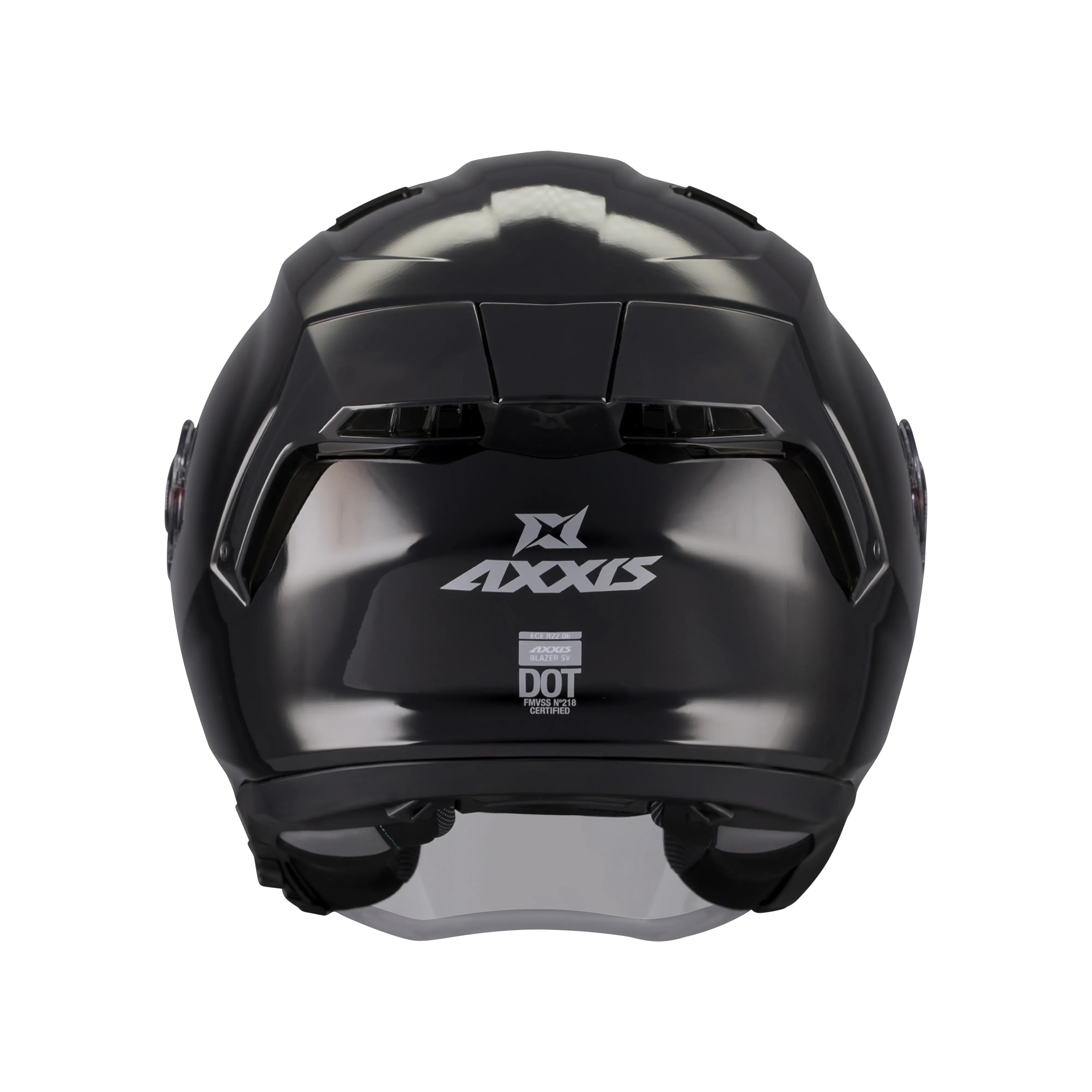 Axxis Helmets Bazer SV - Solid A1 Gloss Black Open Face Helmet