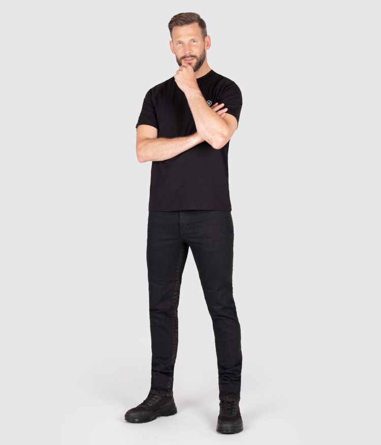 Knox Colton Slim-Tapered Jeans – Black Rust