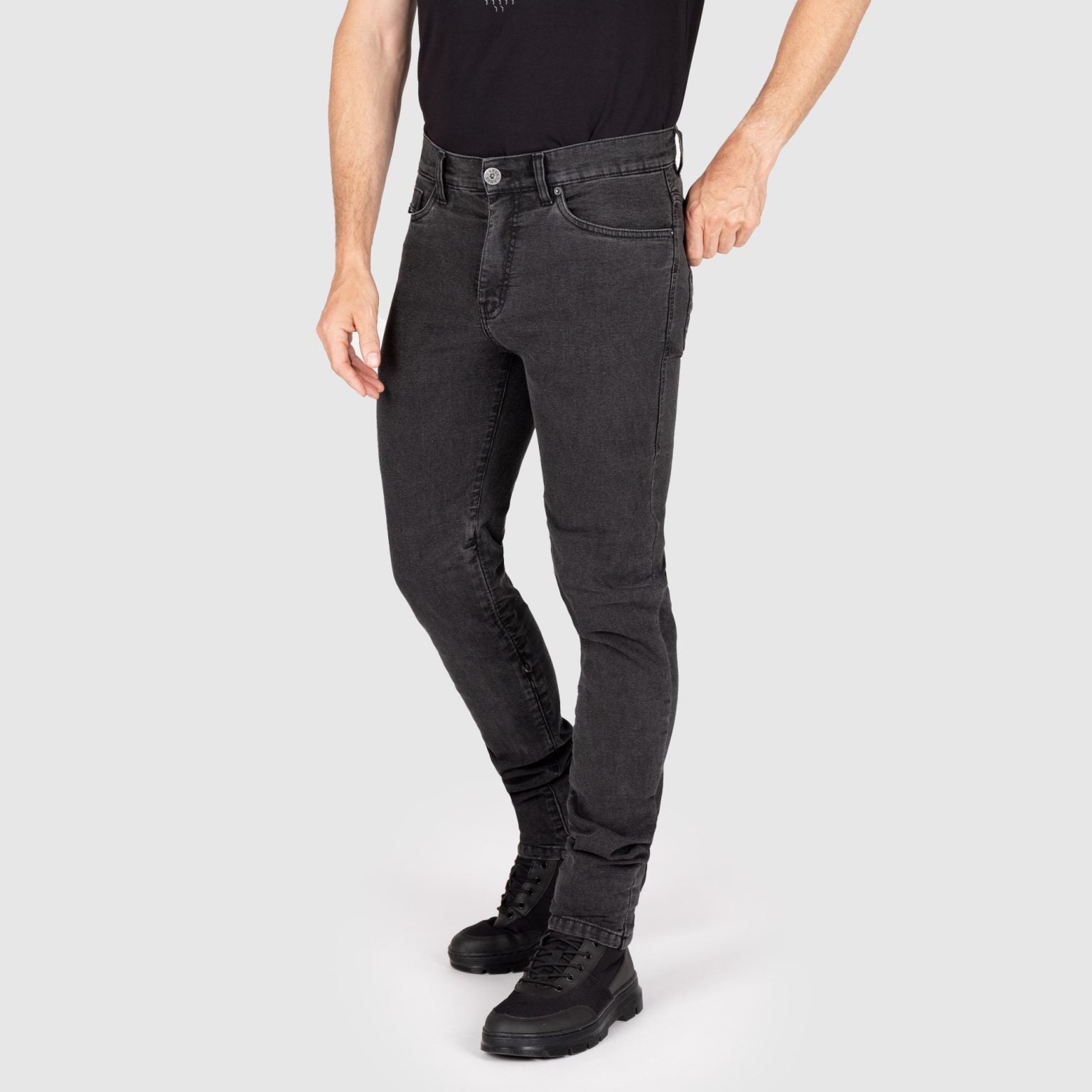 Knox Colton Slim-Tapered Jeans – Charcoal