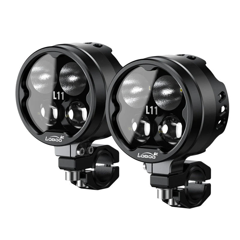 Loboo L11 Motorcycle High & Low Beam Auxiliary Lights