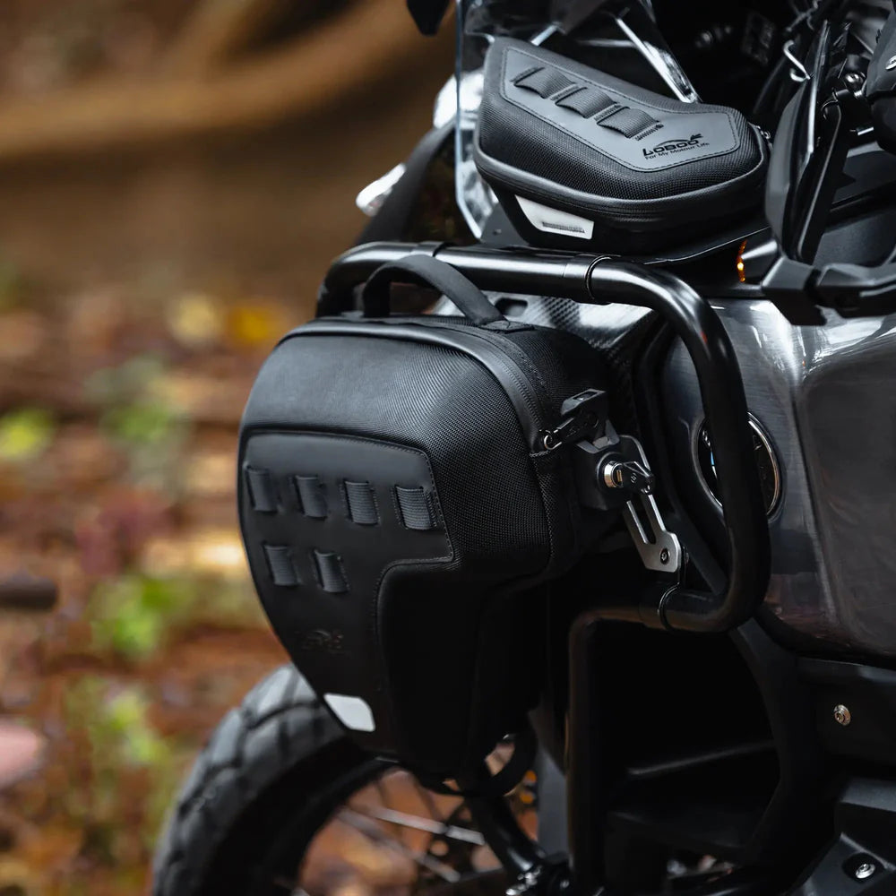 LOBOO Crash Bar Bags (5L Pair) for BMW R1300GS Adventure (2024+) - Anti-Theft EVA Hard Shell Storage