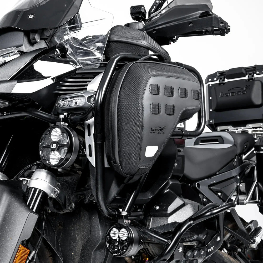 LOBOO Crash Bar Bags (5L Pair) for BMW R1300GS Adventure (2024+) - Anti-Theft EVA Hard Shell Storage