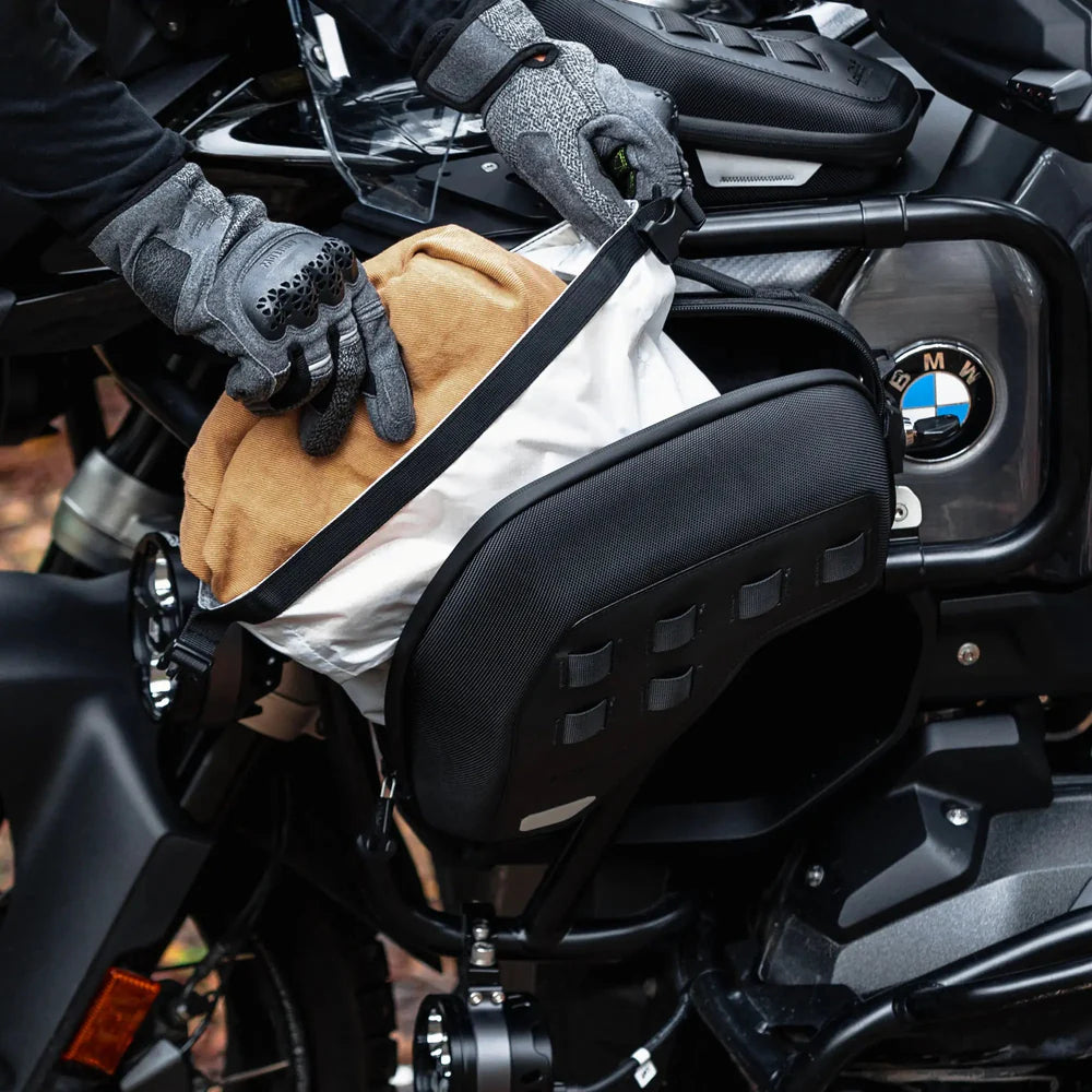 LOBOO Crash Bar Bags (5L Pair) for BMW R1300GS Adventure (2024+) - Anti-Theft EVA Hard Shell Storage
