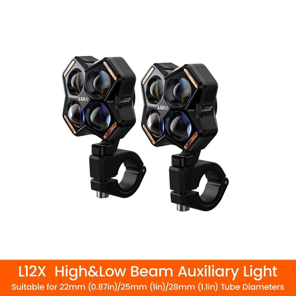 LOBOO LOBOO L12X Universal LED Auxiliary Lights Kit (L12X)