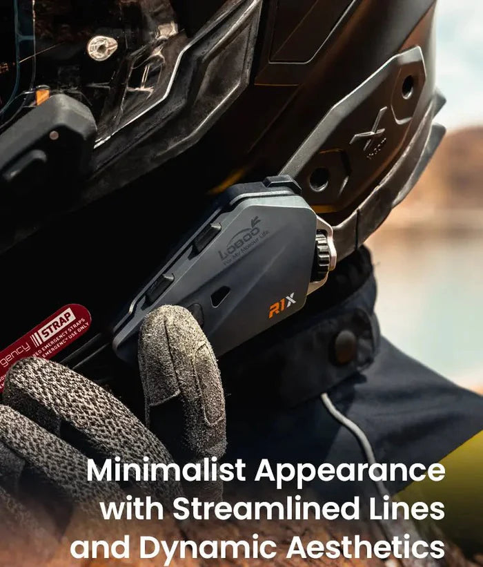 LOBOO R1X Motorcycle Helmet Headset - 45mm Speakers & CVC Noise Cancellation