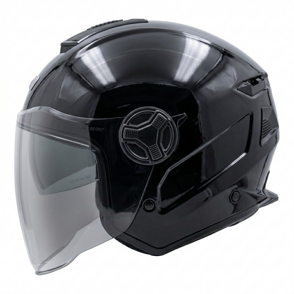 Astone MJS6 Gloss Black Mini Jet Helmet