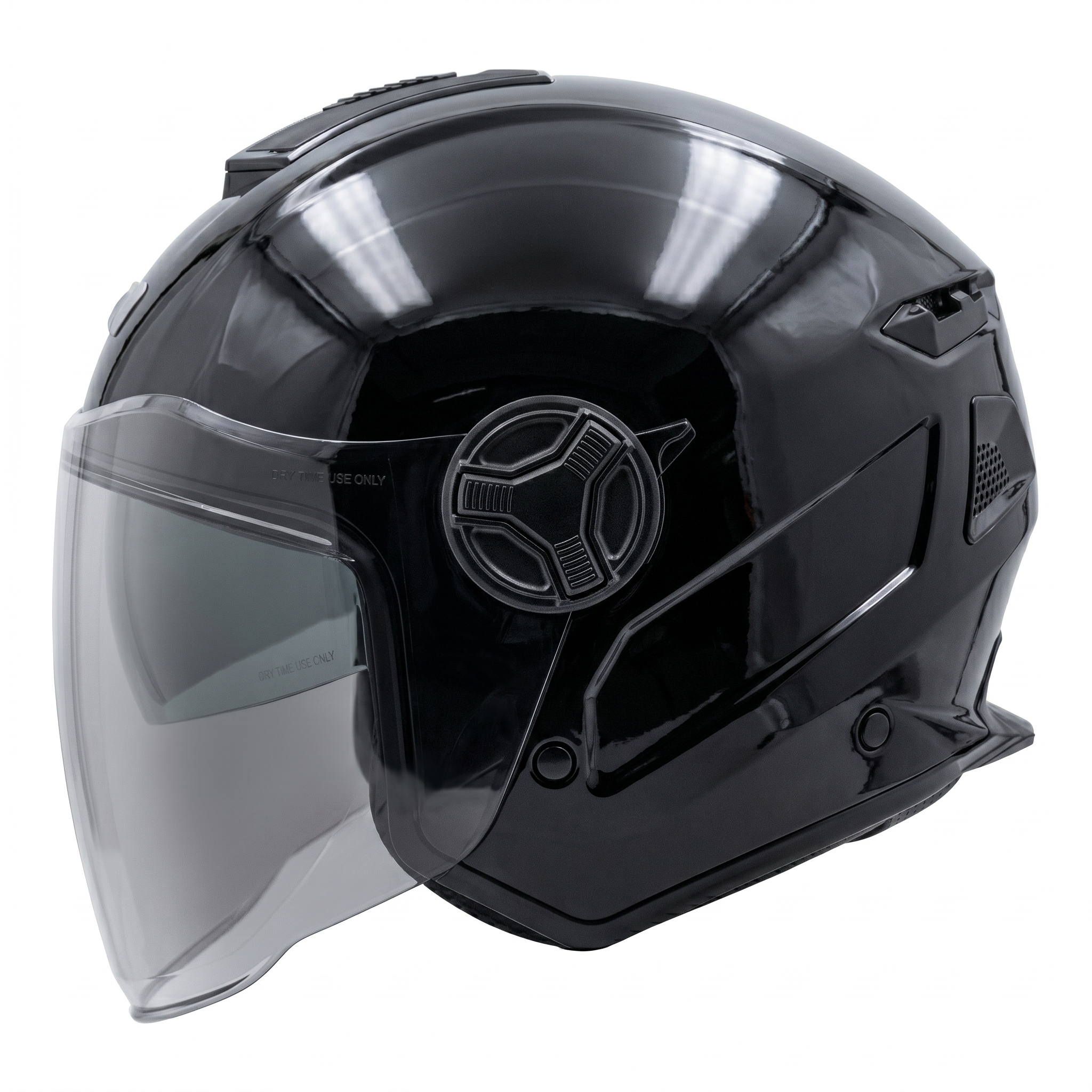 Astone MJS6 Gloss Black Mini Jet Helmet