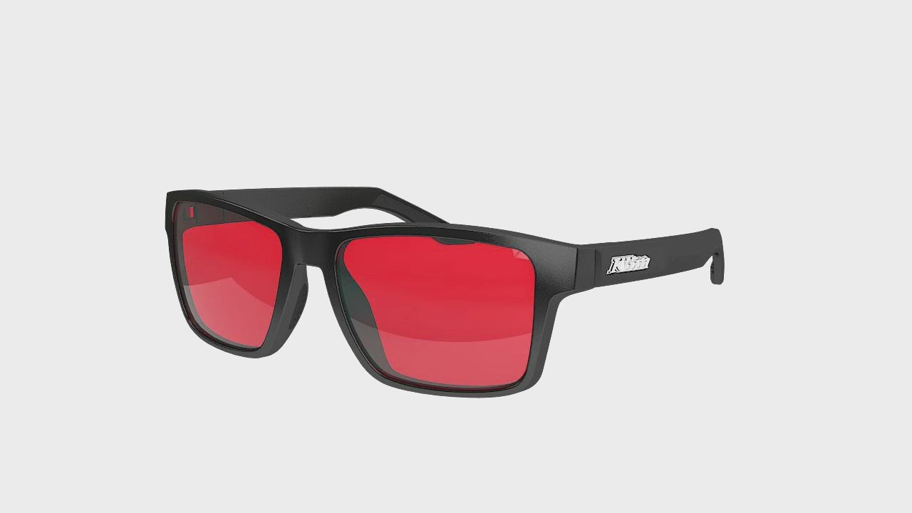Klim Ignition Sunglasses Matte Black - Smoke Black Mirrored