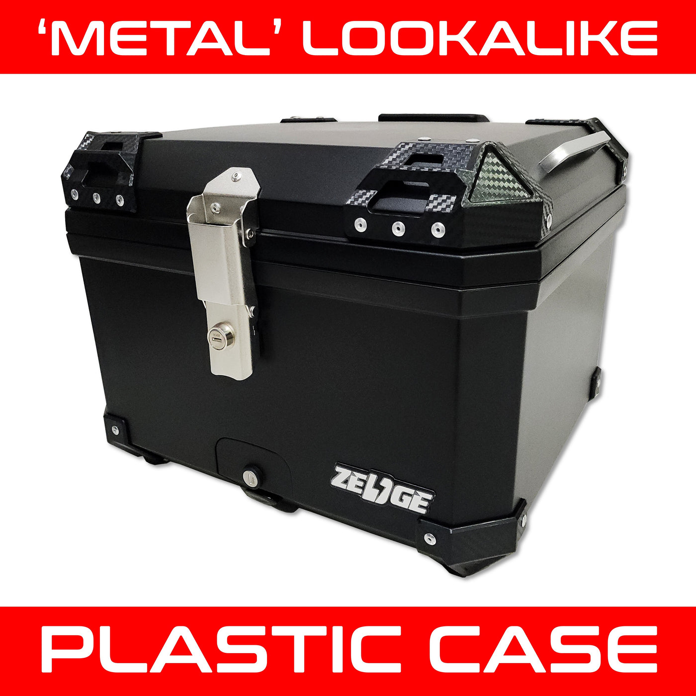 Zedge 55L X-Gravity Plastic Top Case w/ Back Rest
