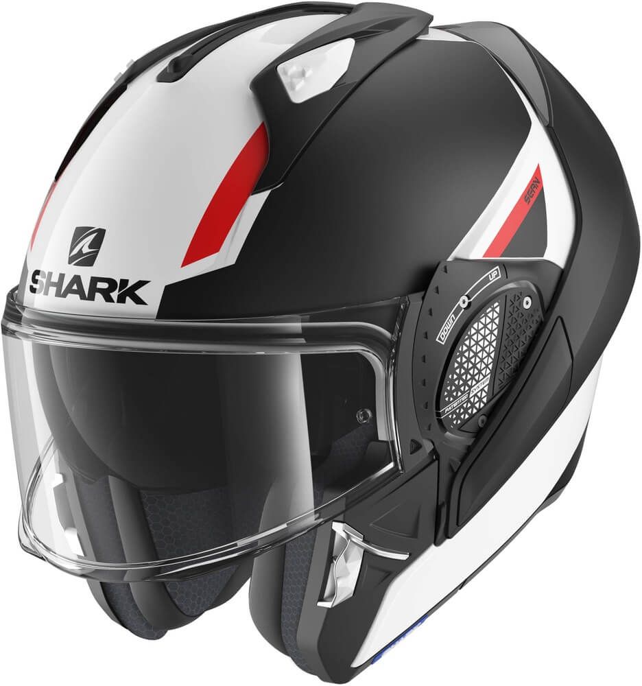 Shark EVO GT Sean Black/White Modular Helmet (WKR)