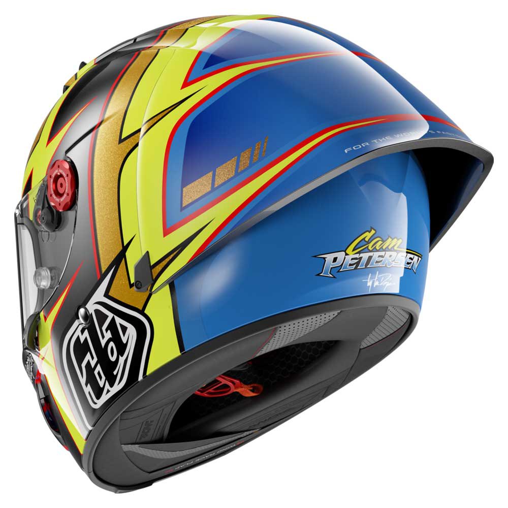 Shark x TLD Race-R Pro GP 06 Carbon Cam Petersen Anthracite Yellow Blue Helmet (AYB)