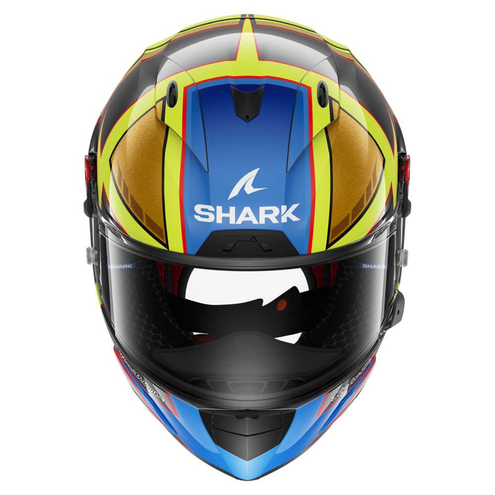 Shark x TLD Race-R Pro GP 06 Carbon Cam Petersen Anthracite Yellow Blue Helmet (AYB)