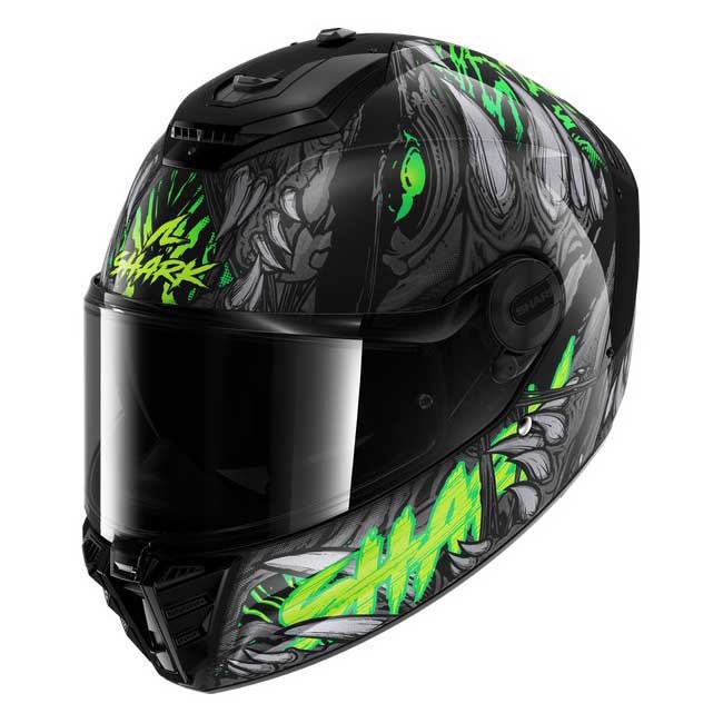 Shark Spartan RS Shaytan Helmet Green/Anthracite (KGA)