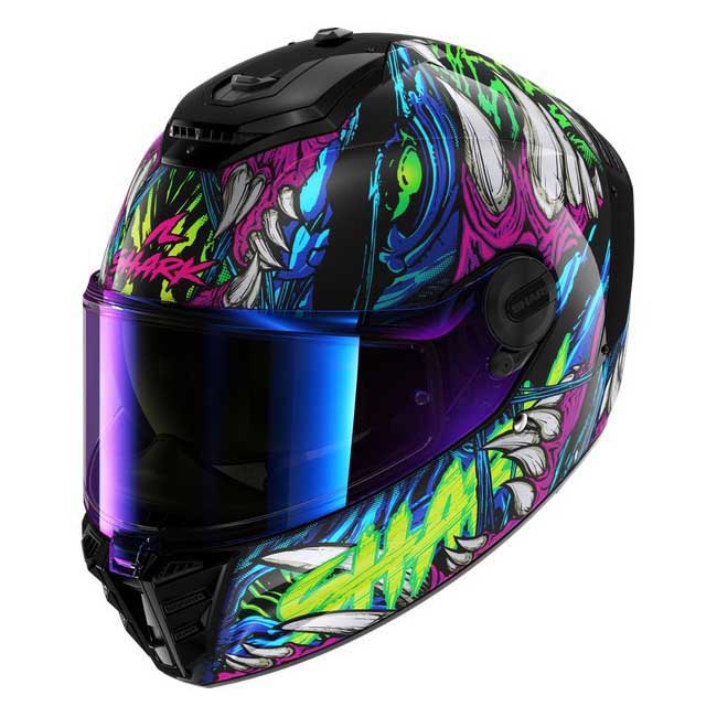 Shark Spartan RS Shaytan Helmet Green/Violet (KGV)