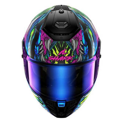 Shark Spartan RS Shaytan Helmet Green/Violet (KGV)