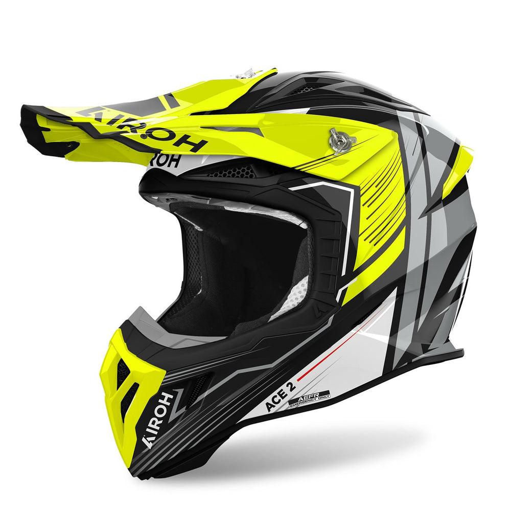 Airoh Aviator Ace 2 Engine Yellow Gloss Helmet