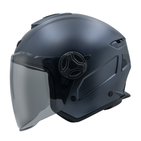 Astone MJS6 Matt Titanium Blue Mini Jet Helmet
