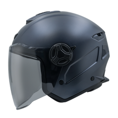 Astone MJS6 Matt Titanium Blue Mini Jet Helmet