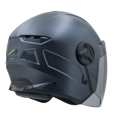 Astone MJS6 Matt Titanium Blue Mini Jet Helmet