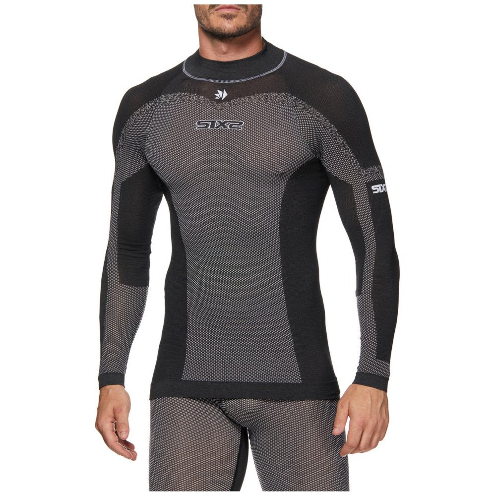 SIX2 BreezyTouch Turtleneck Long-Sleeve Jersey Black Carbon (TS3L)