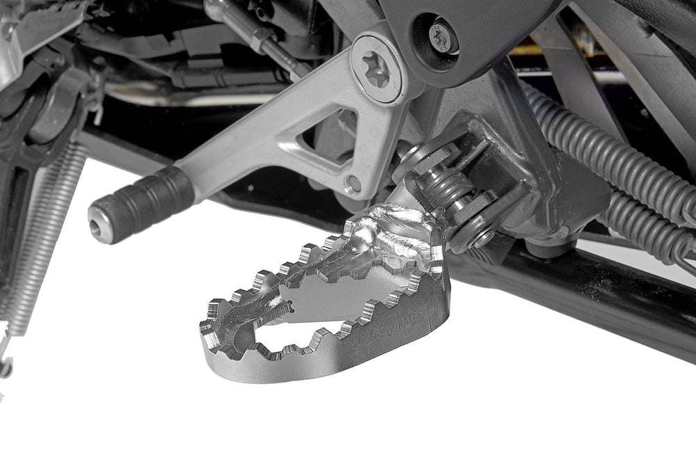Touratech *Works* long-distance foot pegs, low for BMW R1300GS/ Adventure, R1250GS/ Adventure, R1200GS (LC)/ Adventure (LC), F900GS/ Adventure, F850GS/ Adventure, F800GS(2024-), F750GS