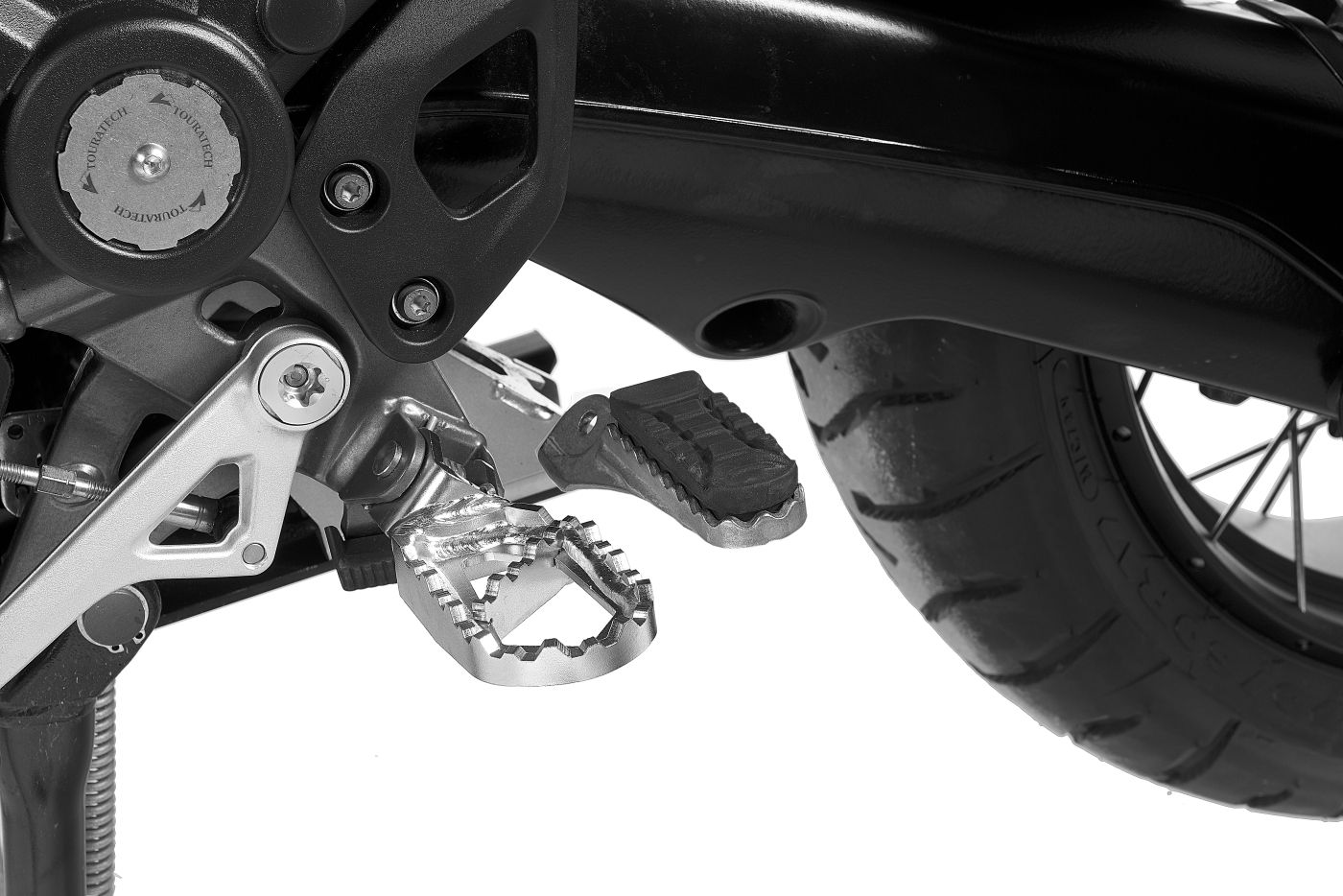 *Works* long-distance foot pegs, low for BMW R1300GS/ Adventure, R1250GS/ Adventure, R1200GS (LC)/ Adventure (LC), F900GS/ Adventure, F850GS/ Adventure, F800GS(2024-), F750GS