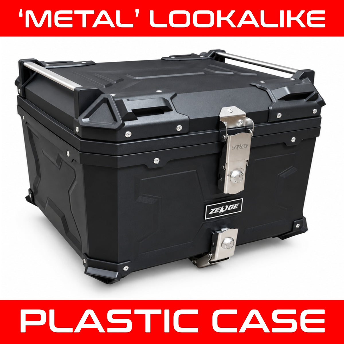 Zedge 65L X-Gravity Plastic Top Case with Back Rest