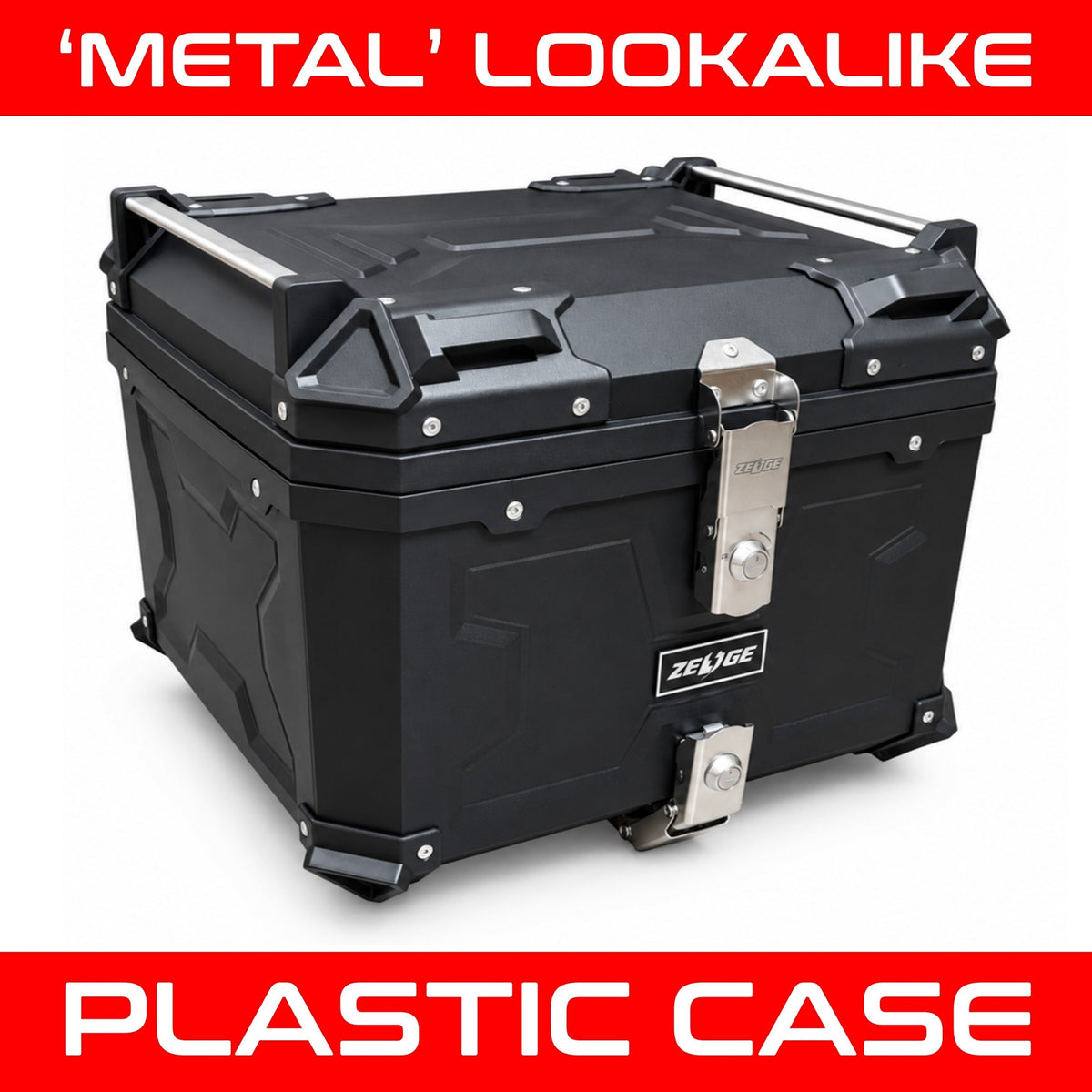 Zedge 55L X-Gravity Plastic Top Case w/ Back Rest