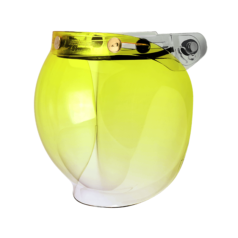 Astone Bubble Visor - BV3 (Gradient Yellow Bubble) for 3 Button Retro Helmets