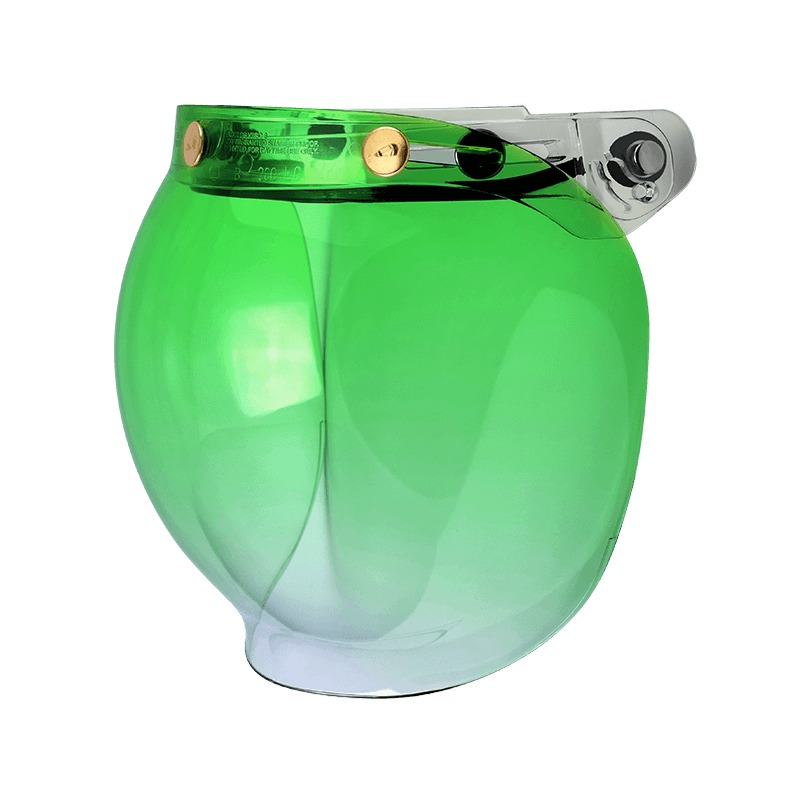 Astone Bubble Visor - BV3 (Gradient Green Bubble) for 3 Button Retro Helmets