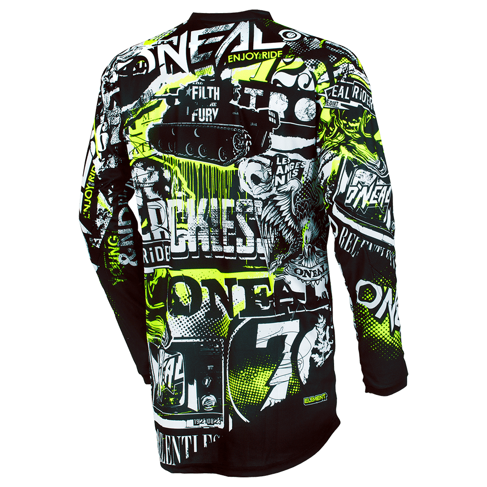 ONEAL ELEMENT Jersey ATTACK Black/ Neon Yellow
