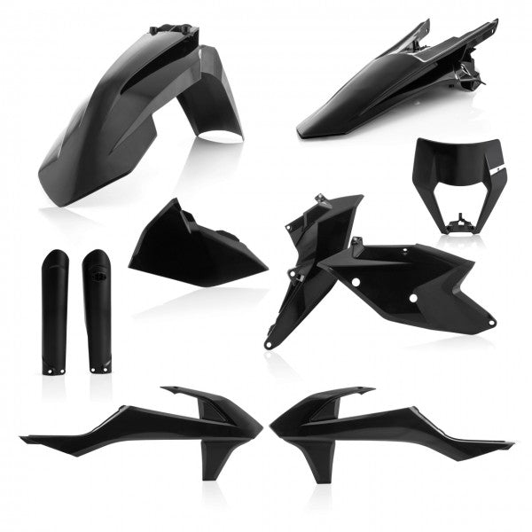 Acerbis KTM Plastic Full Kits Exc/Exc-F 17/19 - Black