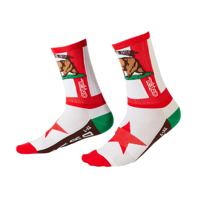 ONEAL MTB Performance Sock CALIFORNIA V.22 Red/White/Brown