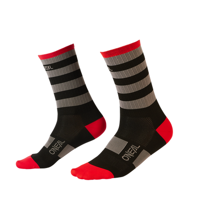 ONEAL MTB Performance Sock STRIPE V.22 Black/Gray/Red