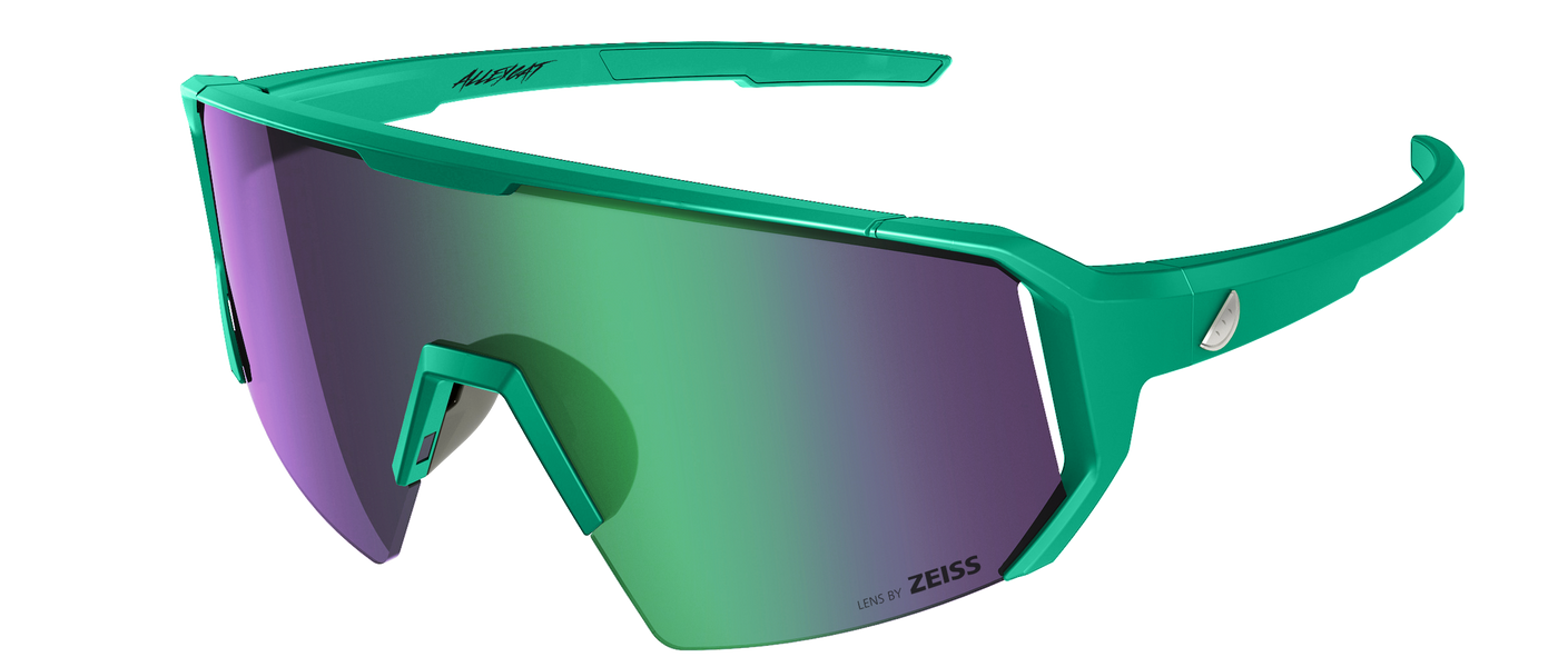 Melon Alleycat Sunglasses (trail) - Emerald /Silver Highlights/ Violet Chrome