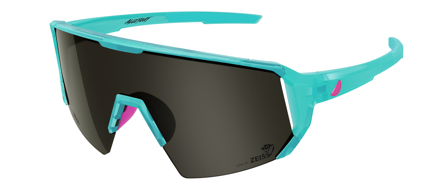 Melon Alleycat Sunglasses (trail) - Neon Blue / Neon Pink Highlights / Smoke