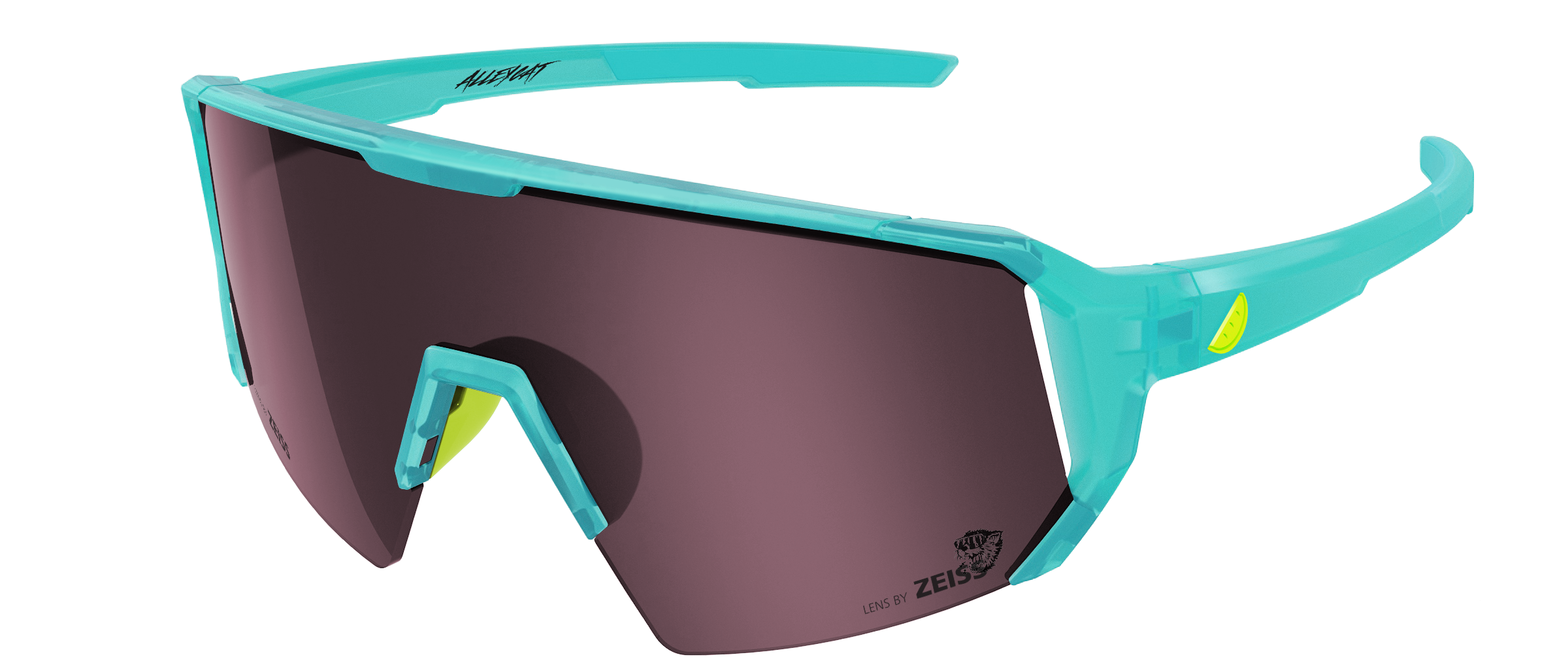 Melon Alleycat Sunglasses (trail) - Neon Blue / Neon Pink Highlights / Amber
