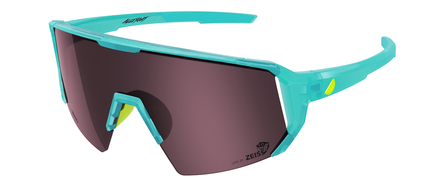 Melon Alleycat Sunglasses (trail) - Neon Blue / Neon Pink Highlights / Amber