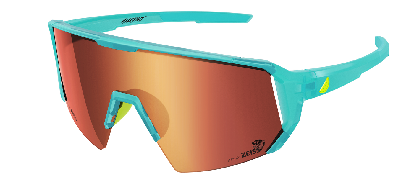 Melon Alleycat Sunglasses (trail) - Neon Blue/Yellow Highlights/ Red