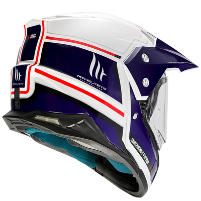 MT Helmets Synchrony SV Duo Sport Vintage Gloss Pearl White/Blue/Red Helmet