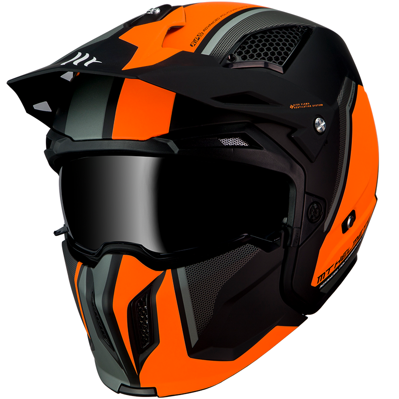 MT Helmets Streetfighter SV Twin C4 Matt Fluor Orange Helmet
