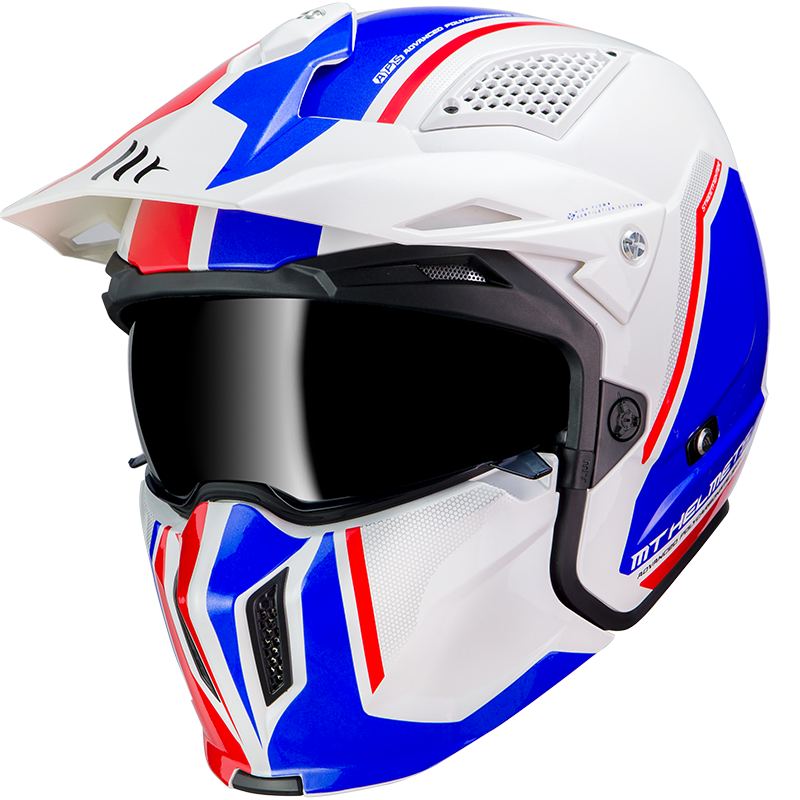 MT Helmets Streetfighter SV Twin B7 Gloss Pearl Blue Helmet