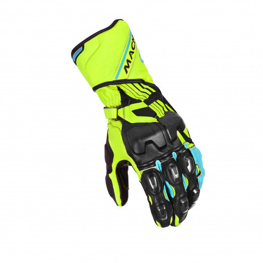 Macna Powertrack Fluo Yellow/ Black/ Blue Glove (715)