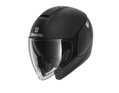 Shark City Cruiser Blank Mat Black Helmet (KMA)