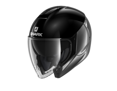 Shark City Cruiser Dual Blank Black Anthracite Helmet (AKA)