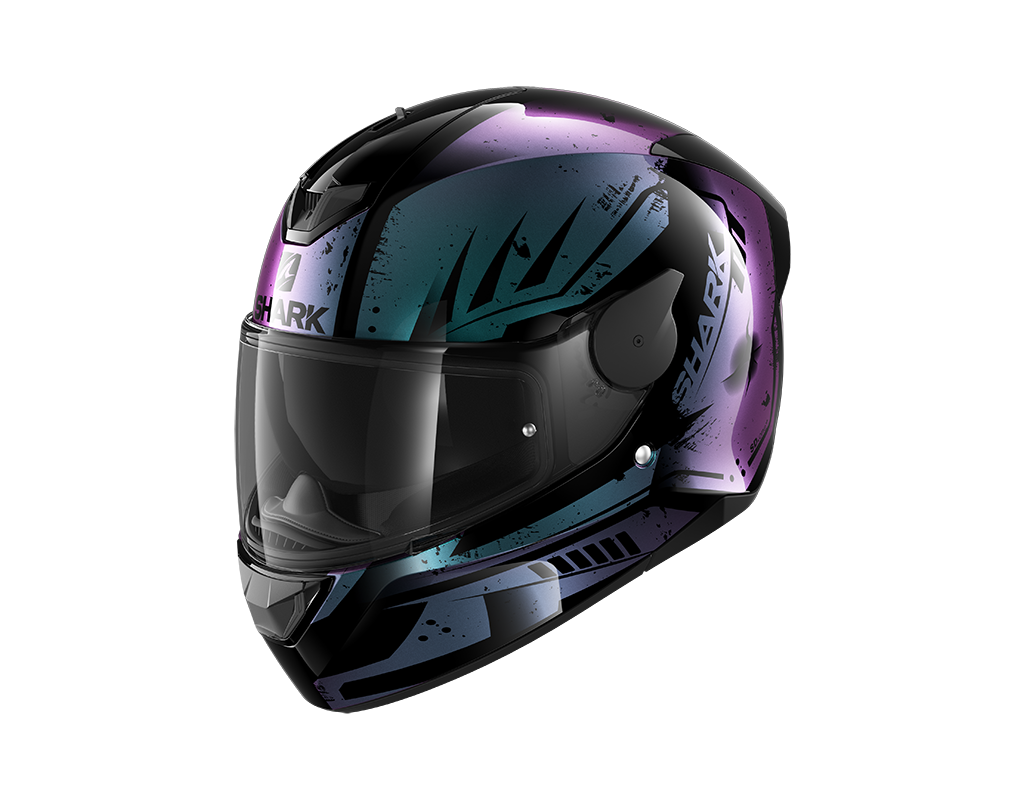 Shark D-Skwal 2 Dharkov Black Violet Glitter Helmet (KVX)